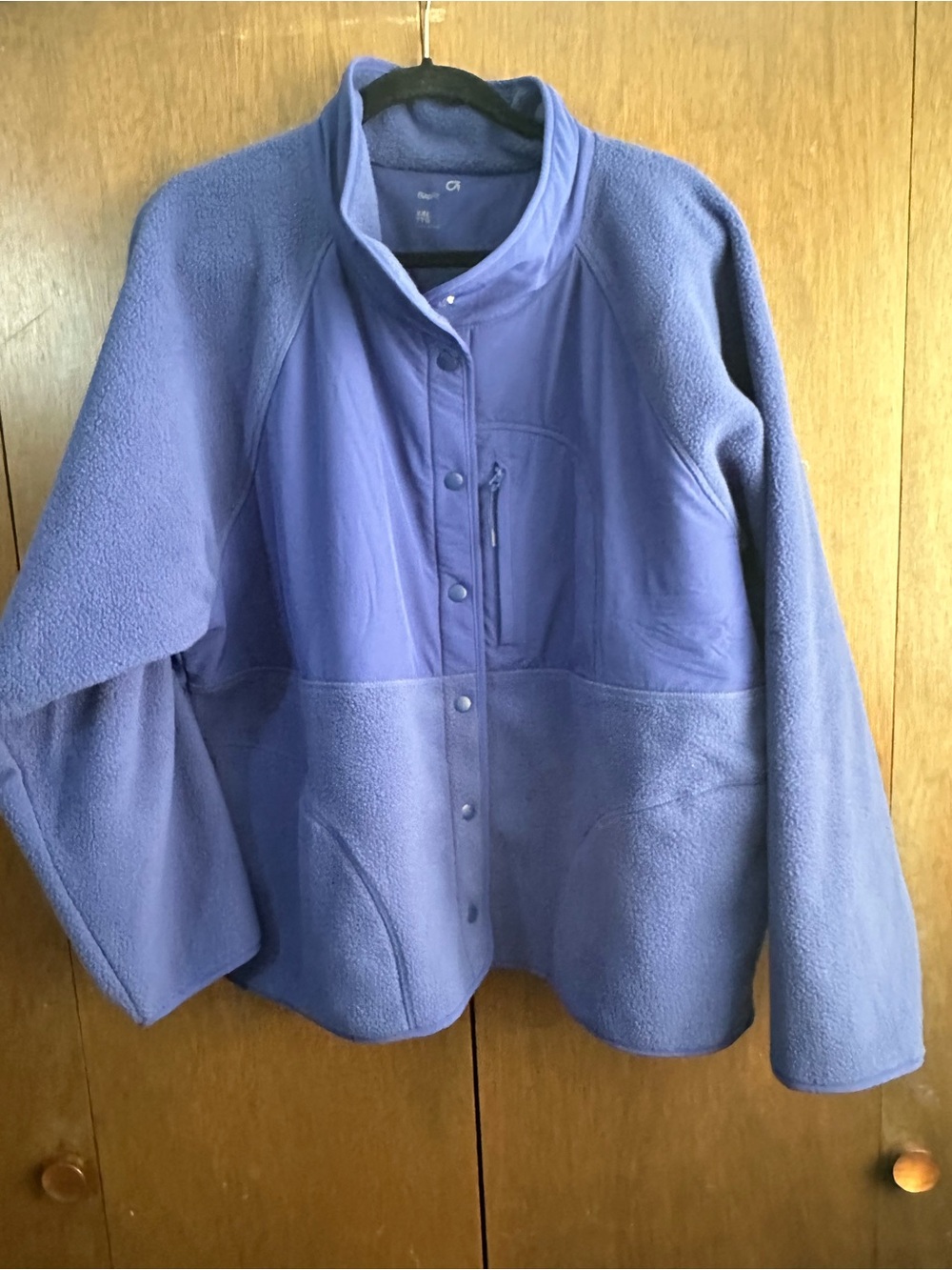 GAP Royal Blue Snap Button Teddy Fleece Jacket Size XXL NWT Cozy Fall Activewear - Picture 2 of 10
